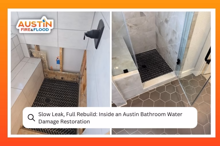 Slow Leak, Full Rebuild Inside an Austin Bathroom Water Damage Restoration